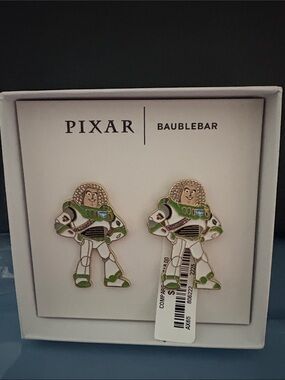 PIXAR x BAUBLEBAR Buzz Lightyear Enamel Earring Set - White & Green